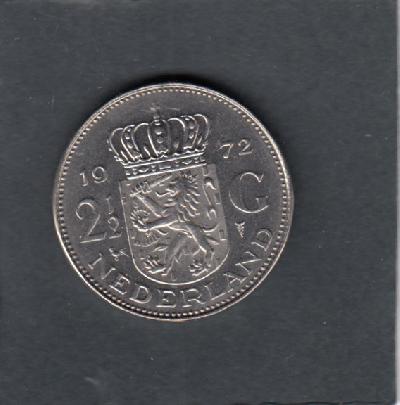 Beschrijving: 2 1/2 Gulden JULIANA haan